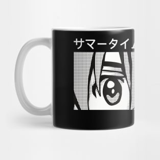 Shinpei Ajiro from Summertime Render or Summer Time Rendering Anime Boy Character in Aesthetic Pop Culture Art with His Awesome Japanese Kanji Name Mug